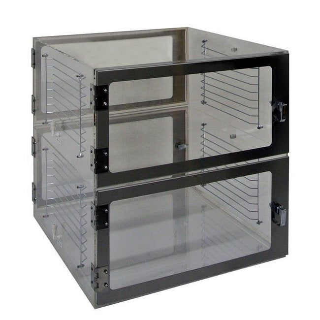1540 Series Two Chamber Pass-Through Desiccator Cabinet - 24x24x24 Static-Dissipative PVC - Image 1