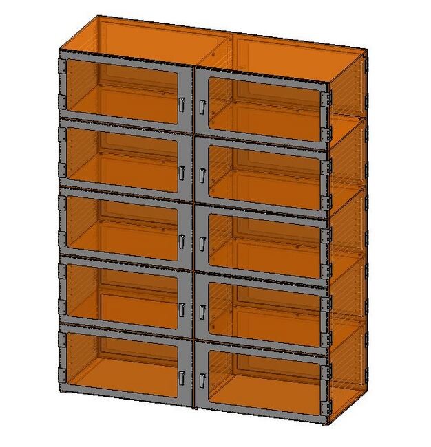 1540 Series 24" Ten Chamber Pass-Through Desiccator Cabinet - Image 1