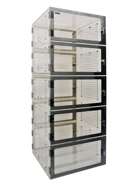 1540 Series 18 Inch Clear Acrylic Pass-Through Desiccator Cabinet - Image 1