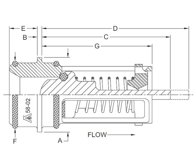 3-A Sanitary Check Valve 4" Line Size, 1.50 PSI Cracking Pressure 3S Style - Image 2