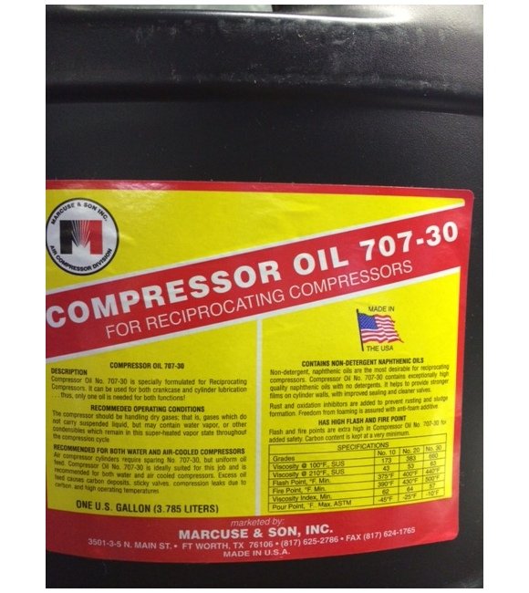 707-30 Compressor Lubricating Oil, 1 Quart - Image 1