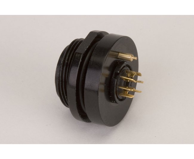 Miniature Rear Panel Mount Waterproof Jack with Locking Ring - 7 Conductor - Image 1