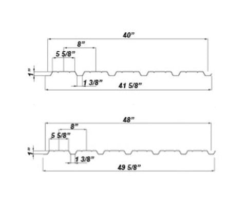 8 Inch Box Rib Steel Corrugated Metal Sheet - Image 2