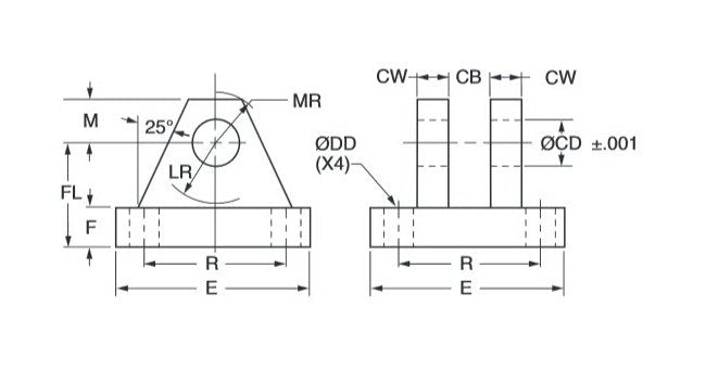 Heavy-Duty Clevis Bracket for Air Cylinder Systems - Image 2