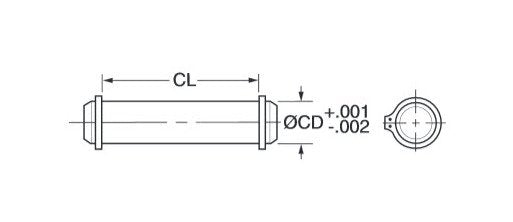 Parker/Schrader Bellows Pivot Pin for Single Lug Pivot Mounting - Image 2