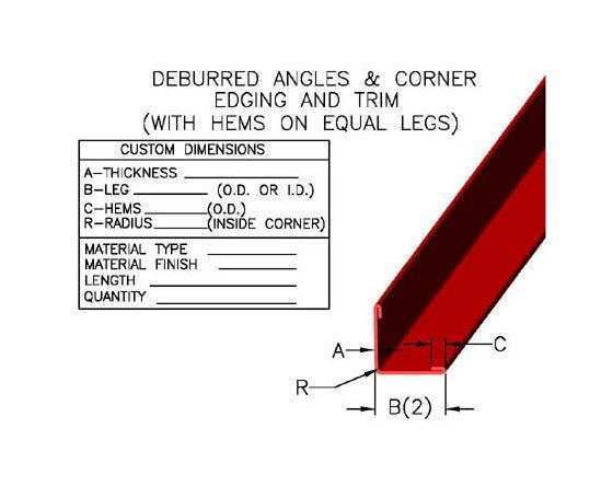 Custom Deburred Metal Angles with Equal Legs - Image 1