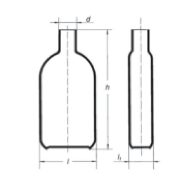 Central Neck Borosilicate Glass Roux Culture Bottle - 75mL - Image 2