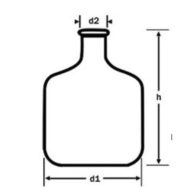 13000 mL Glass Solution Bottle with Stopper Type Closure - Image 2