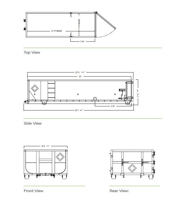 25 Cubic Yard Roll-Tarp Roll Off Boxes - Ironclad Environmental Solutions - Image 2