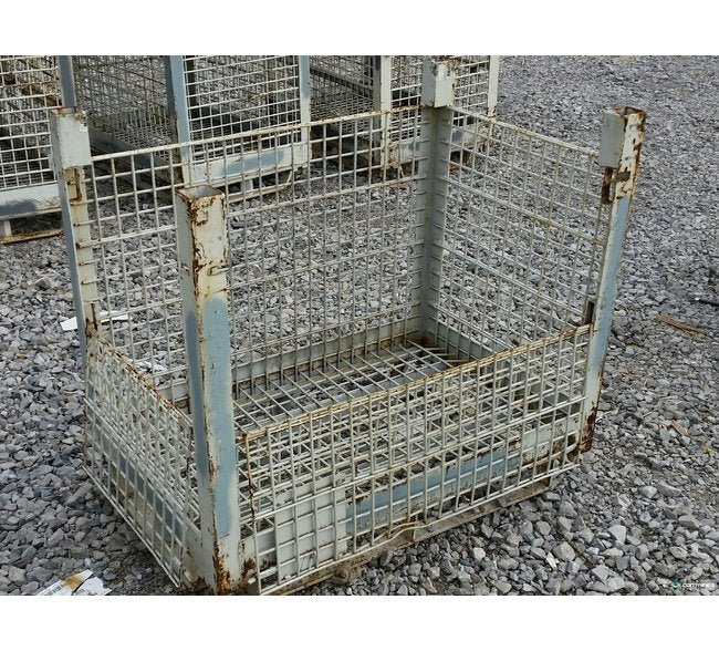 Heavy-Duty Rigid Wire Basket with Dual Drop Gates - Image 1