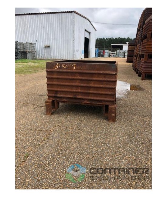 Corrugated Steel Tub Pallet Container - 34x34x26 in - Image 2
