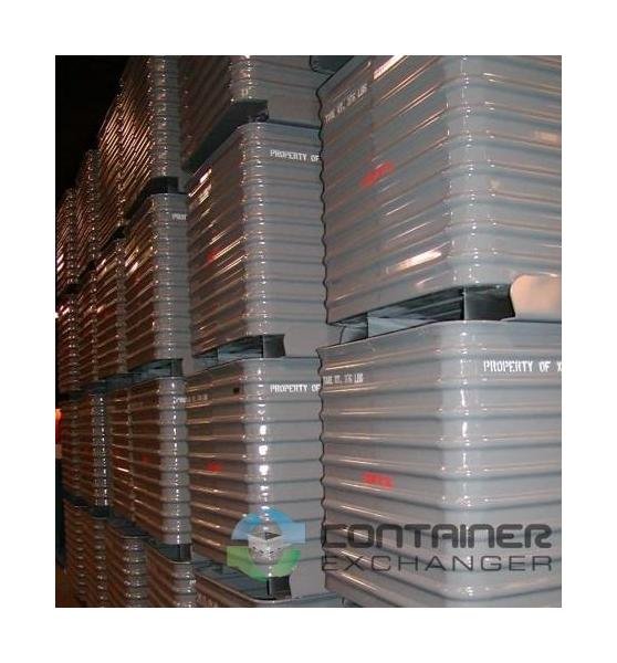 Heavy-Duty Stackable Corrugated Metal Bin - 50x42x29 in - Image 3