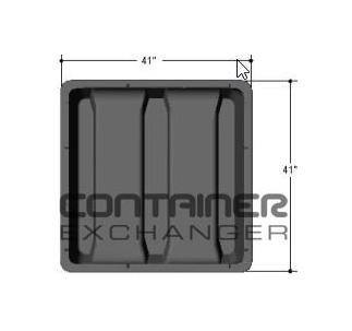 Reusable Bulk Shipping Pallet Container - 41x41x33 inches - Image 1