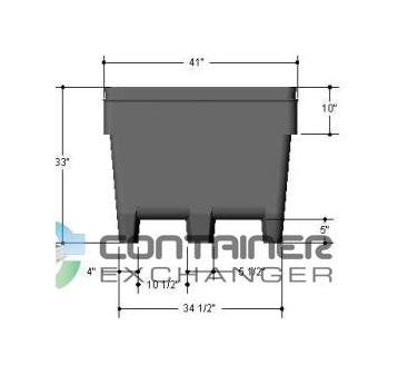 Reusable Bulk Shipping Pallet Container - 41x41x33 inches - Image 3