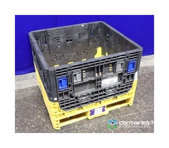 Collapsible Plastic Pallet Container - 30x32x25 in - Image 2