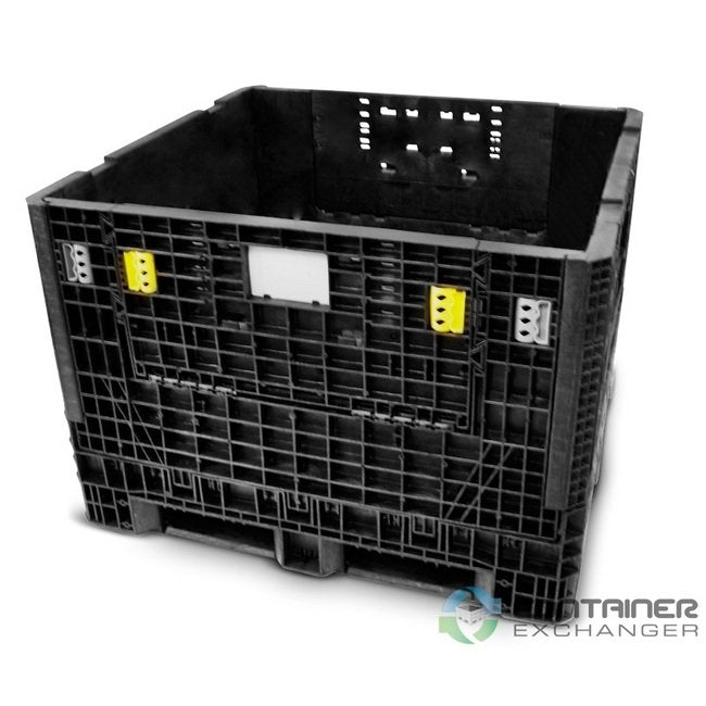 Collapsible Bulk Pallet Container with 2 Drop Doors - 48x45x34 in, 2000lb Capacity - Image 2