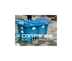 Heavy Duty 56x31x30 in Plastic Stackable Pallet Container with Lids - Image 2
