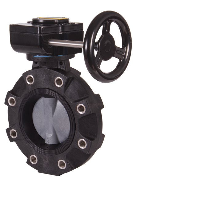 BYV Series Butterfly Lugged Valves - Gear Operated with IP68 Rated Gear Operator - Image 1