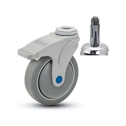Shepherd Next Generation Business Machine Casters - Red Polyurethane 6" - Image 1