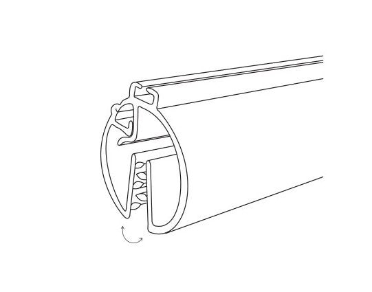Space General Banner Hanger - 48" Clear PVC Round Tubular Design - Image 2