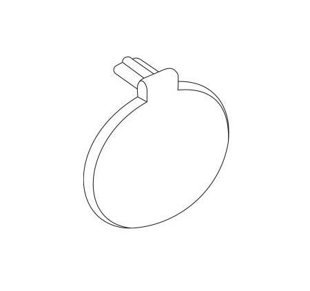 Space General Black End Cap for Vinyl Graphic Banner Hanger - Image 2
