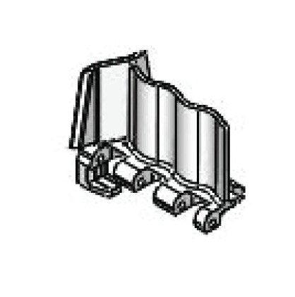 SpanTech® Acetal Closed Top Link Chain - 25mm Pitch - Left Hand Guide - 50mm Pusher - Image 1