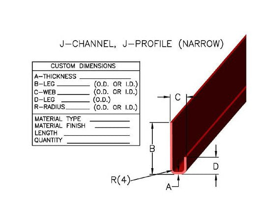 Custom Roll Formed Metal J-Channels - Image 1