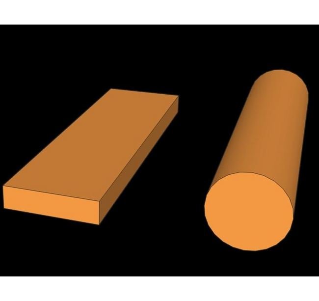 Tellurium Copper Rod - 0.625" O.D. x 36" L, H02 Temper Alloy 145 - Image 1