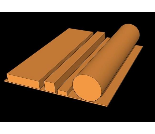 ETP Copper Rectangular Bar - 0.25" x 3" x 72", H02 Temper, Alloy 110 - Image 1