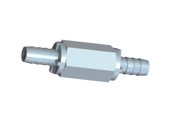 Hi-Strength Black Kynar Check Valve - 3/8 - Image 1