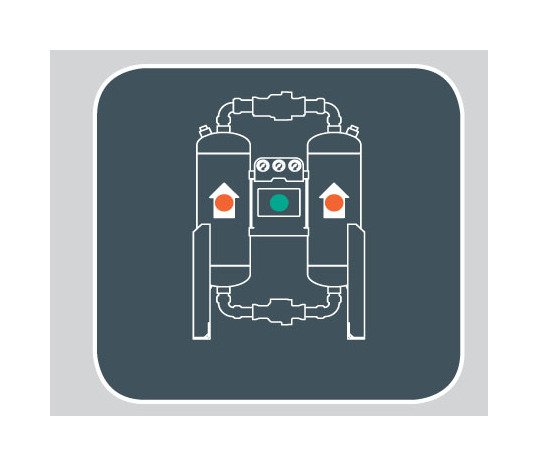 Hankison HHE Series Heatless Desiccant Air Dryer - 2100 scfm Inlet Flow Capacity - Image 2