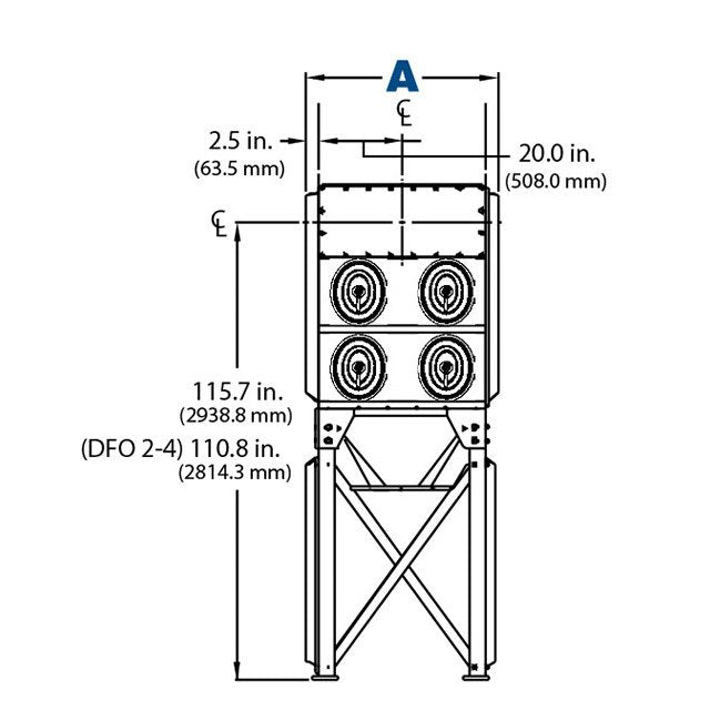 Donaldson Downflo® Oval 4 Dust Collector - 45.0" - Image 2