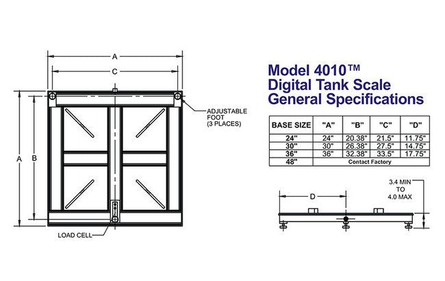 Scaletronâ„¢ Model 4010â„¢ 24-Inch Digital Tank Scale - Image 2