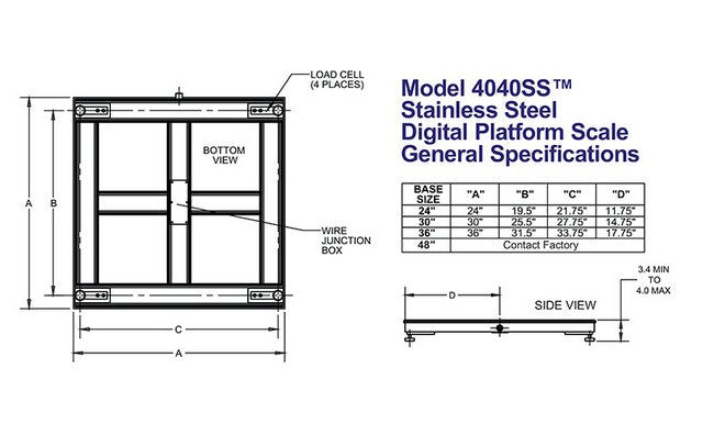 4040SS⢠60" Stainless Steel Digital Platform Scale - Image 2
