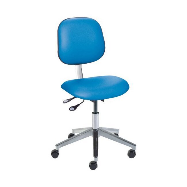 Biofit EE Series Aluminum Cleanroom Chair with ESD Fabric/Vinyl, Adjustable 22-32in Seat Height - Image 1