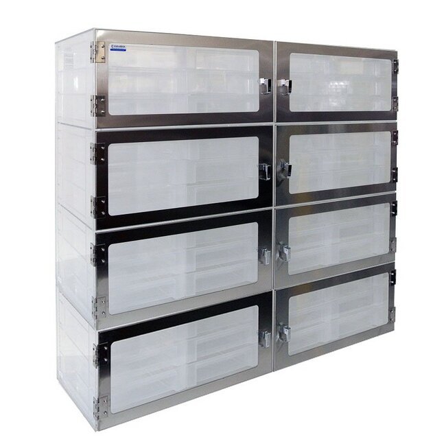 52 Inch Eight Door Sliding Tray Clear Acrylic Desiccator - Image 2
