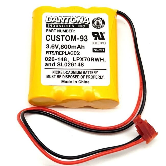 3.6V 800mAh Emergency Light Battery Pack - Nickel Cadmium AA Cells - Image 1