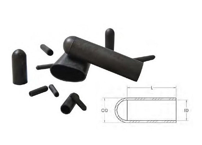 EPDM Caps - 0.468 Inch Inner Diameter, 500 Pack - Image 1