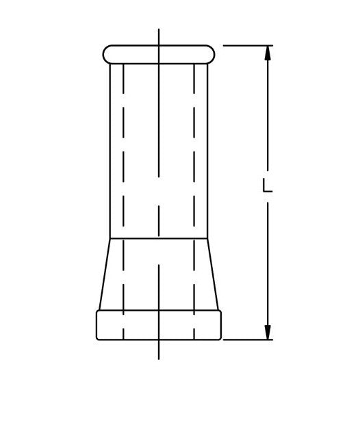 6-Inch DN Straight Adapter Fitting - Image 1