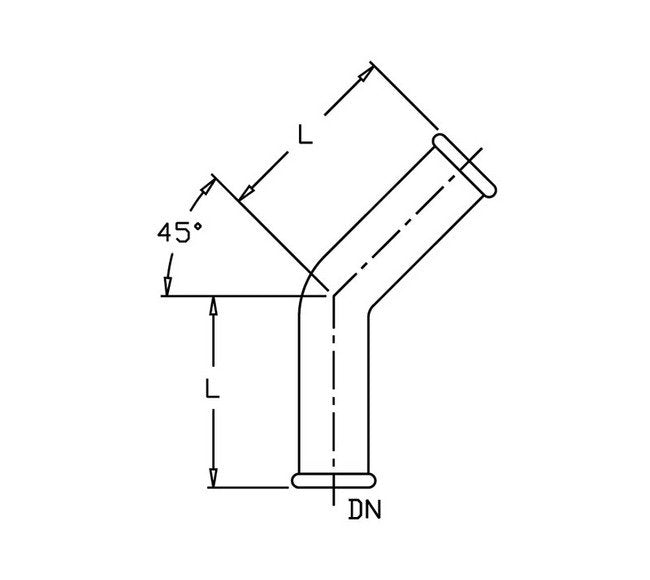 45 Degree Beaded Mitered Elbow Fitting for Plumbing Systems - Image 1