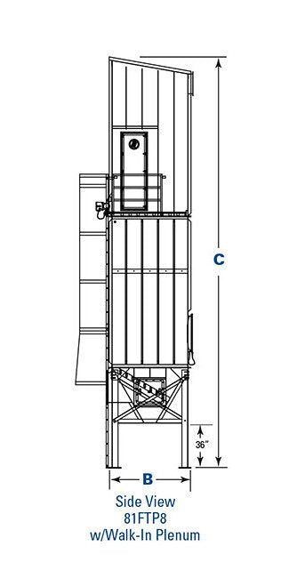 Donaldson® Torit® FT Pulse Jet Baghouse Dust Collector with Walk-in Plenum - Image 3