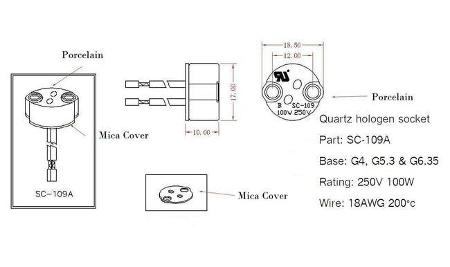 Round Bi-Pin Halogen Lampholders for G4, GX5.3, MR16, G6.35 Lamps - Image 2