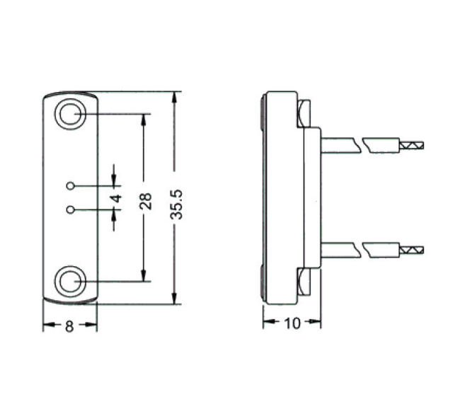 G4 Bi-Pin Halogen Rectangular Lampholder - Image 2