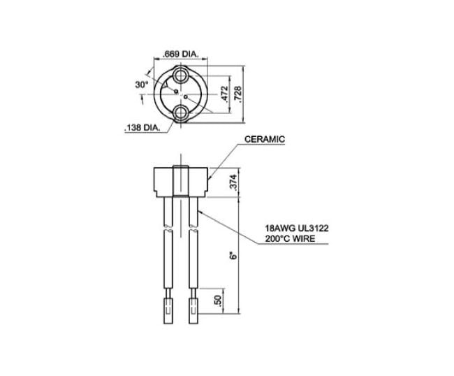 Round Halogen Lampholder for G4, MR11 Lamps - Image 2