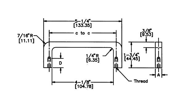 Heavy Duty Rectangular Aluminum Threaded Insert - Image 2