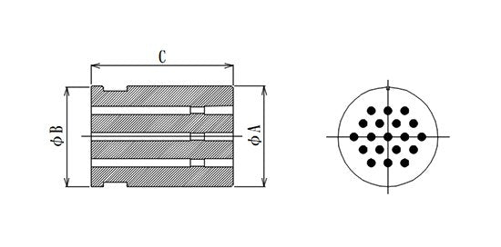 MS Type Vacuum Side Connector Insert with 1.6mm Plug Diameter - Image 2