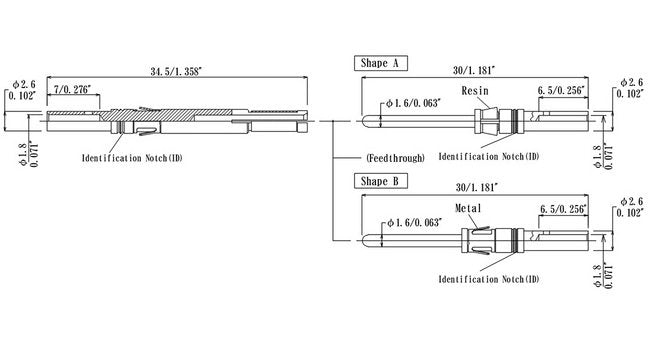 Hermetic Thermocouple Connector with Chromel-Alumel Polarity Pins - Image 2