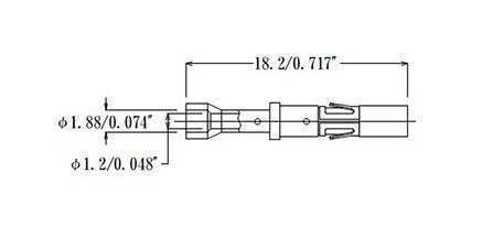Hermetic Brass 1.6mm Vacuum Socket/Plug Pin - JCC Brand - Image 2
