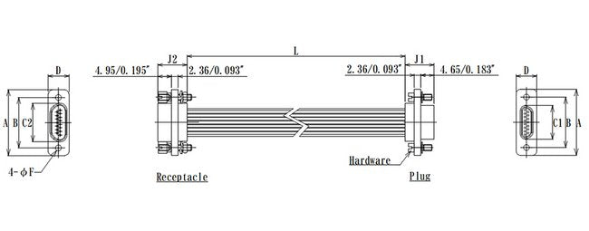 Hermetic Micro-D Sub Connectors with Metal Shell Receptacle to Plug Configuration - Image 2