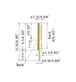 JCC Louver Type Socket Pin, 0.45-0.50mm Diameter - Image 2